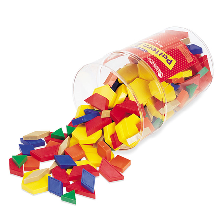 LEARNING RESOURCES Plastic Pattern Blocks, 1 cm, PK250 0632